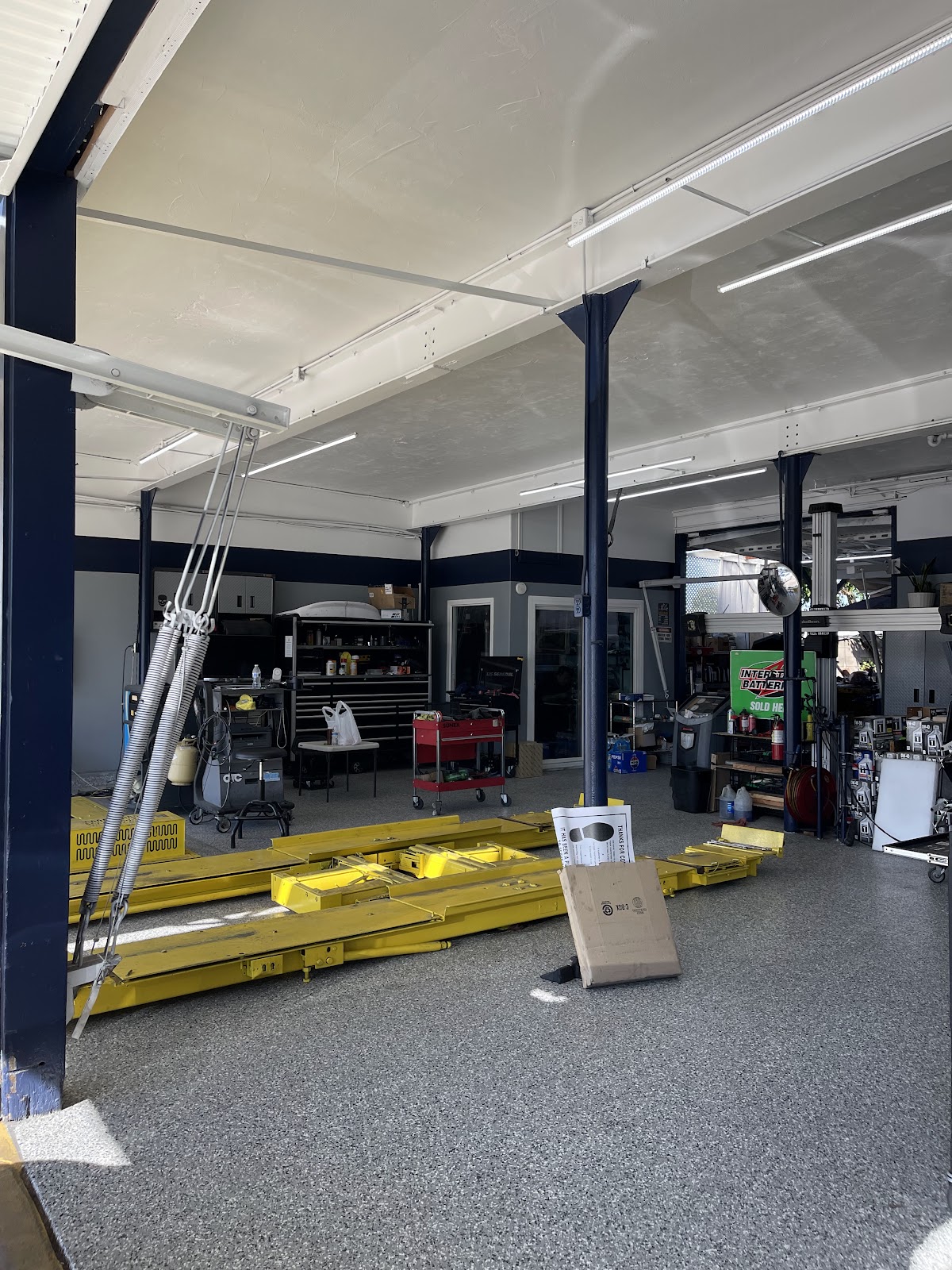 Inside the James Auto Center shop