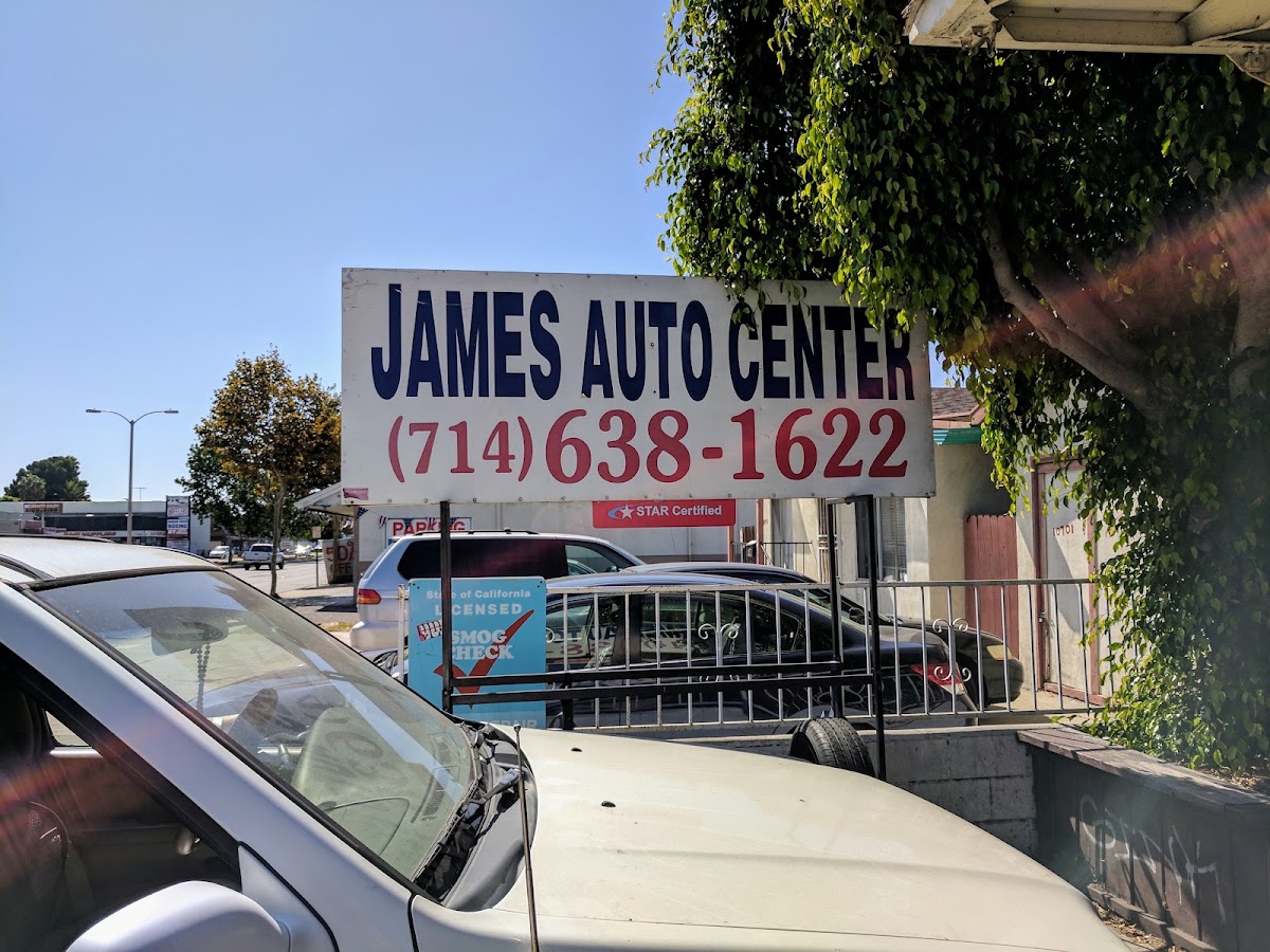 James Auto Center street sign, STAR certified